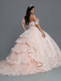 Pristine Elegance Lace Gown with Pockets- 80554