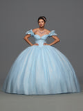 Pink, baby blue dress quinceañera, Style 80609