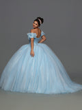 Pink, baby blue dress quinceañera, Style 80609