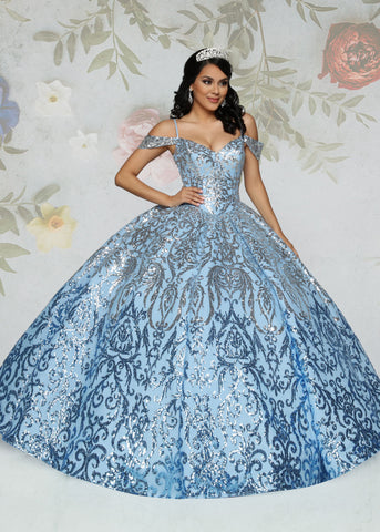 Glittering Frost Sequin Lace Ball Gown in Ice Blue and Pink -80512 Morteza Boutique L.A Glittering Frost Sequin Lace Ball Gown in Ice Blue and Pink -80512 Morteza Boutique L.A