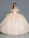 Sparkling Serenity Glitter Tulle and Sequin Lace Gown- 80561