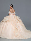 Sparkling Serenity Glitter Tulle and Sequin Lace Gown- 80561