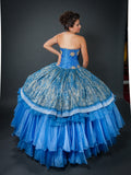 Sapphire Serenity Mitzy 001: Two-Piece Ensemble with Removable Skirt and Bodice