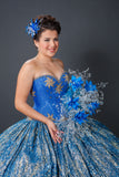 Sapphire Serenity Mitzy 001: Two-Piece Ensemble with Removable Skirt and Bodice
